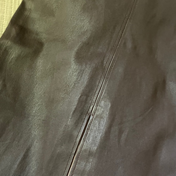 Quince brown leather midi skirt size 6 - Picture 5 of 5